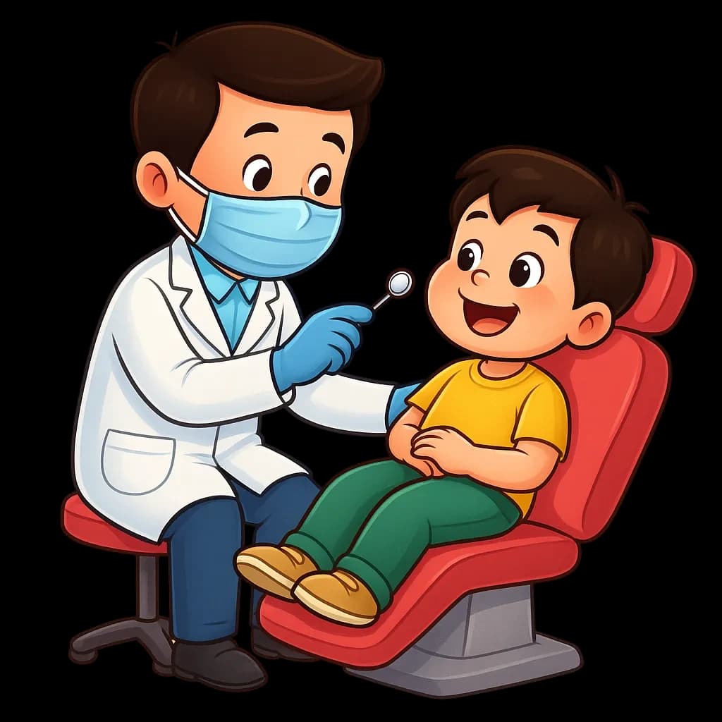 Pediatric Dentist with Child